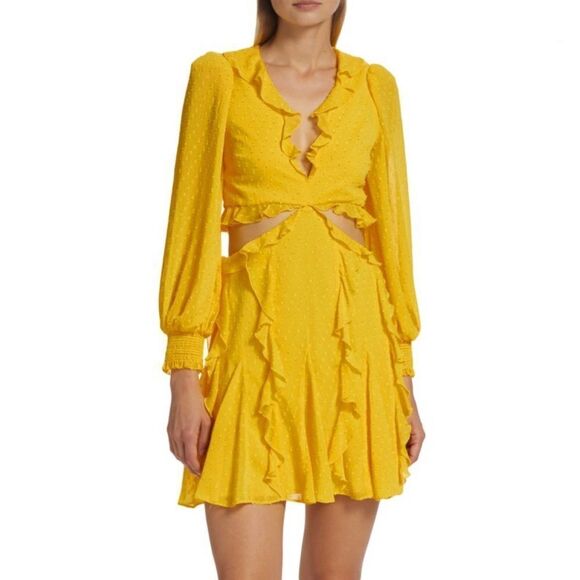 ALICE + OLIVIA Mitzi Cut Out Godet Minidress size 6 - Picture 2 of 16